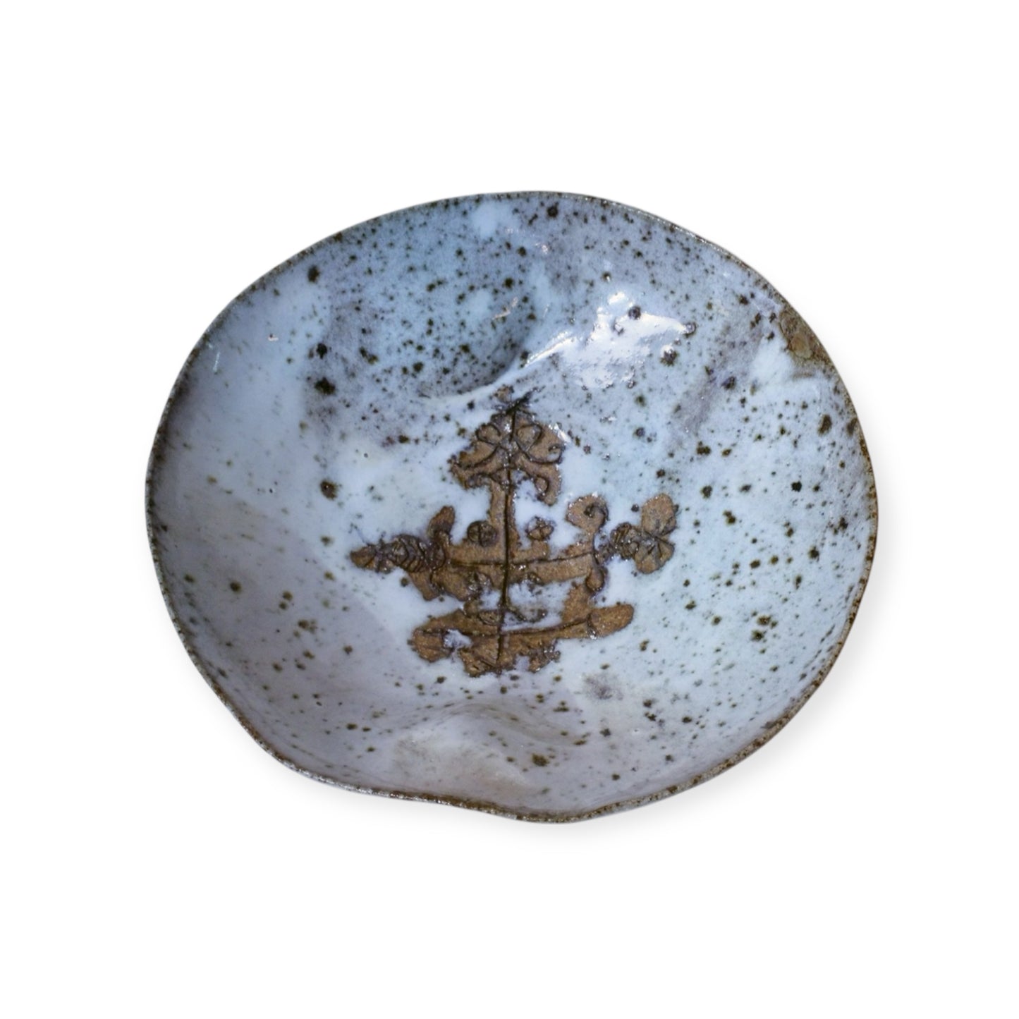 Snow Speckled Glazed Bowl