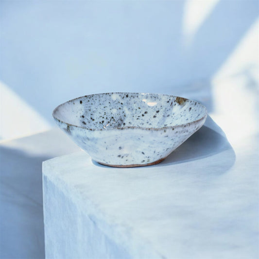 Snow Speckled Glazed Bowl