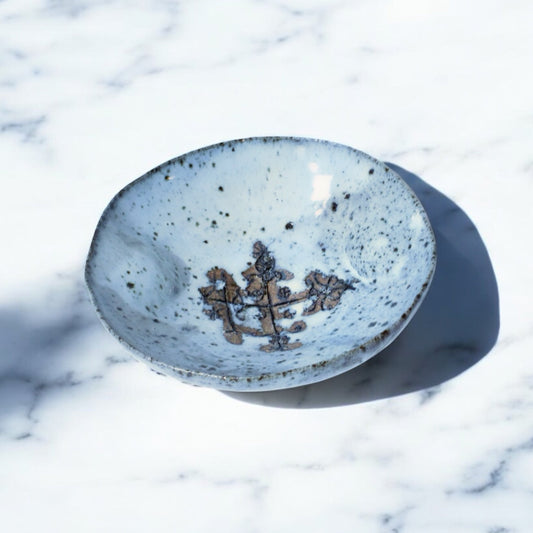Snow Speckled Glazed Bowl