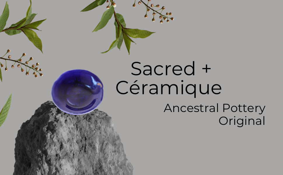 Ancestral Blue Bowl Set for Spiritual Offerings