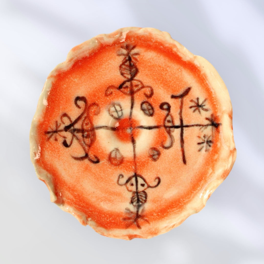 Bright Orange Small Offering Plate