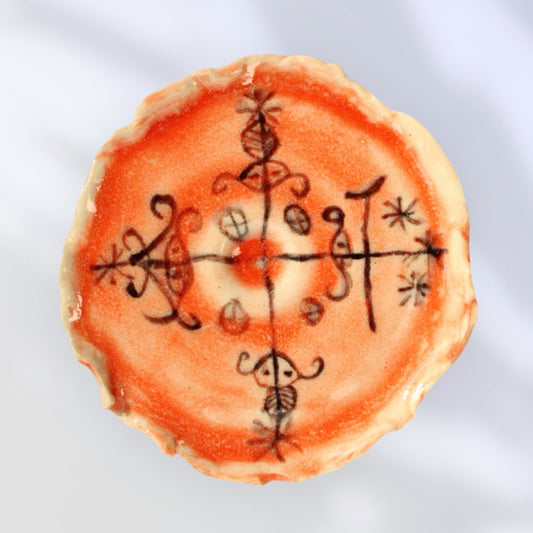 Bright Orange Small Offering Plate