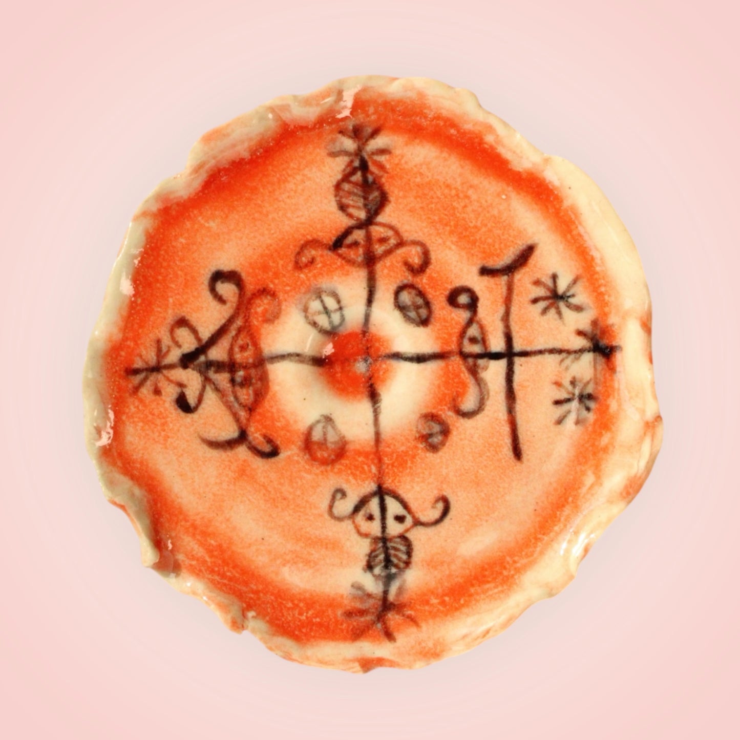 Bright Orange Small Offering Plate