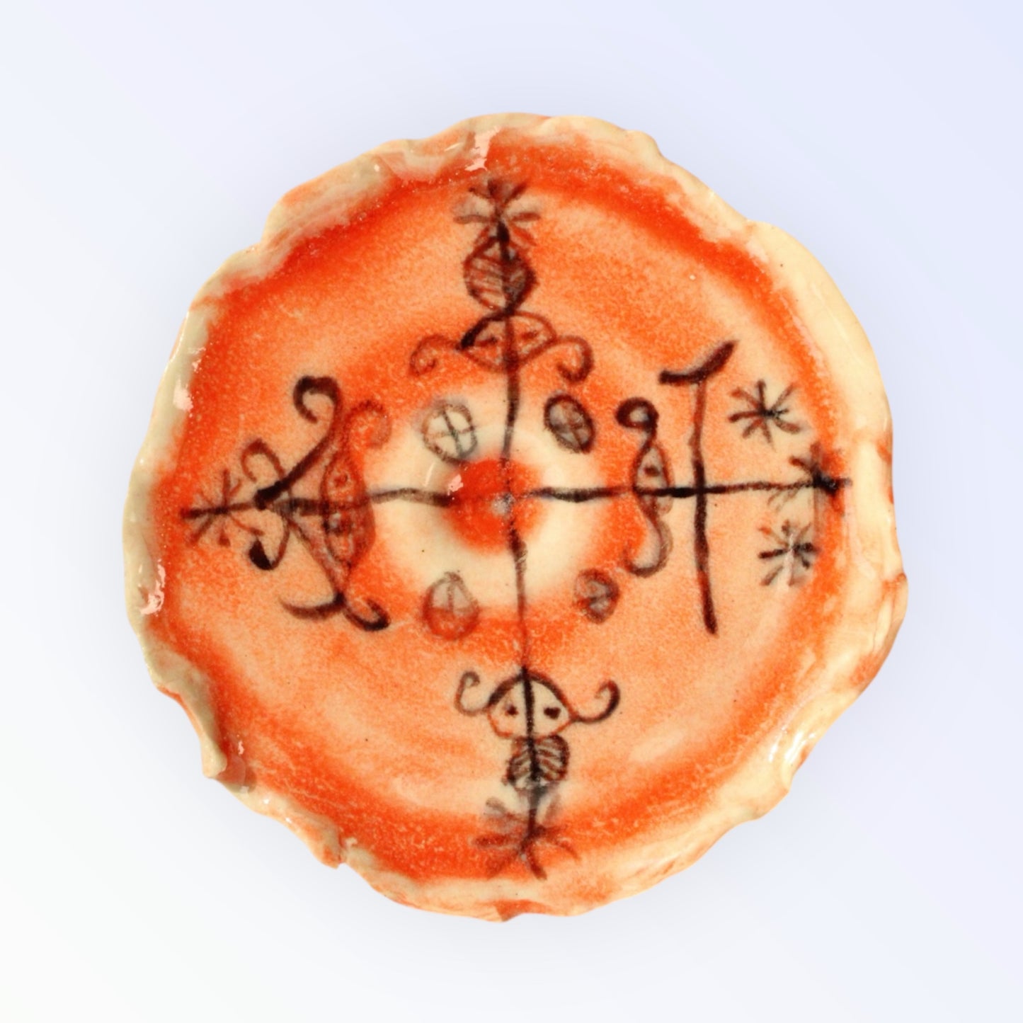 Bright Orange Small Offering Plate