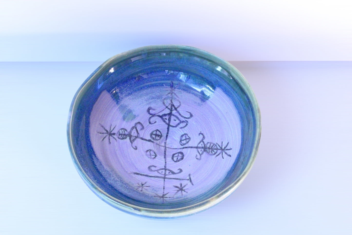 Lavender Mixed With Blue Ancestral bowl