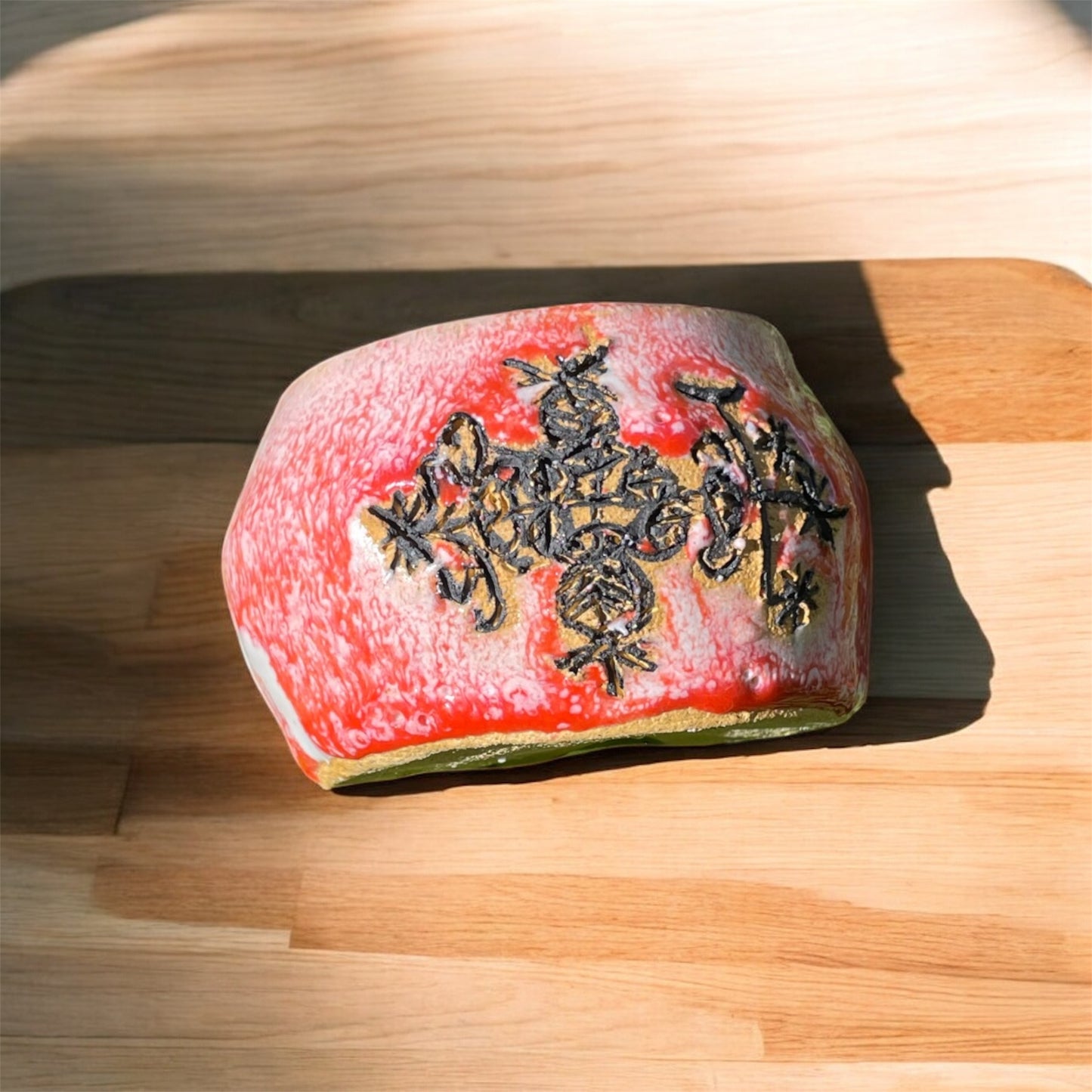 Bright Orange Ancestral Cup Vase