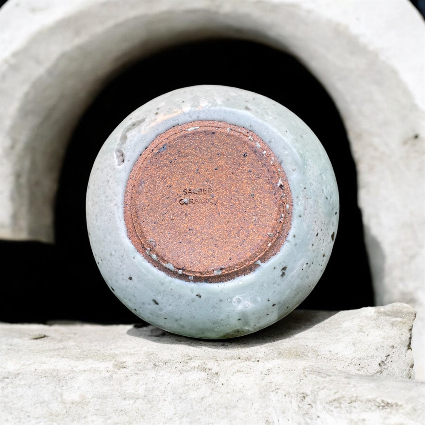 Speckled Off-White Sacred Bowl